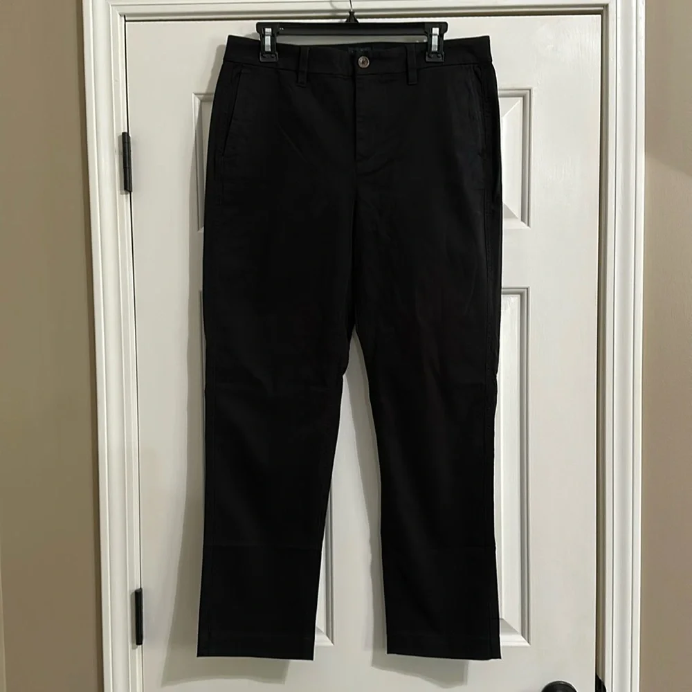 J.Crew Factory High Rise Girlfriend Chino in Black - Picture 4 of 8